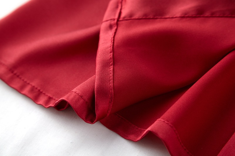 晨袍女伴娘结婚睡袍女士吊带内搭打底睡裙红色新娘仿真丝睡衣春夏详情14