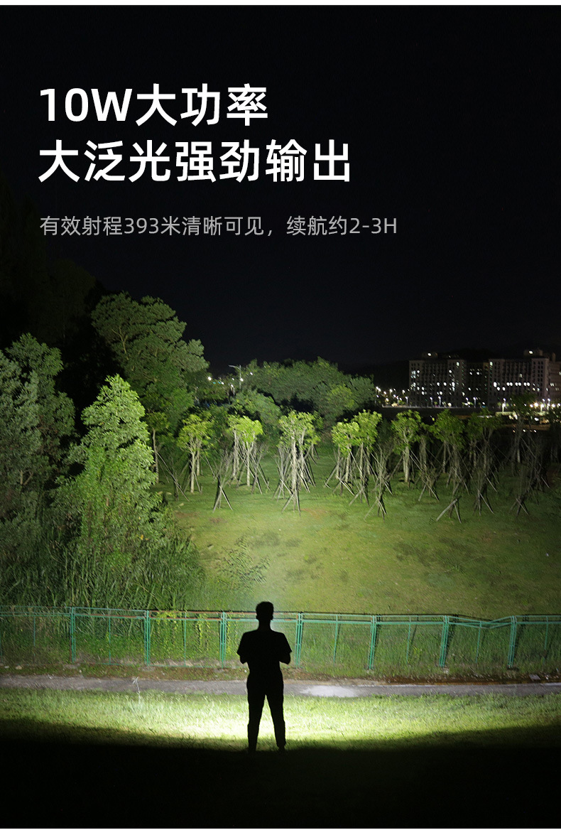 Shenhuo High-intensity flashlight, long battery life, LED lighting, long-range flashlight, hotel and guesthouse emergency fire-fighting flashlight pic 7