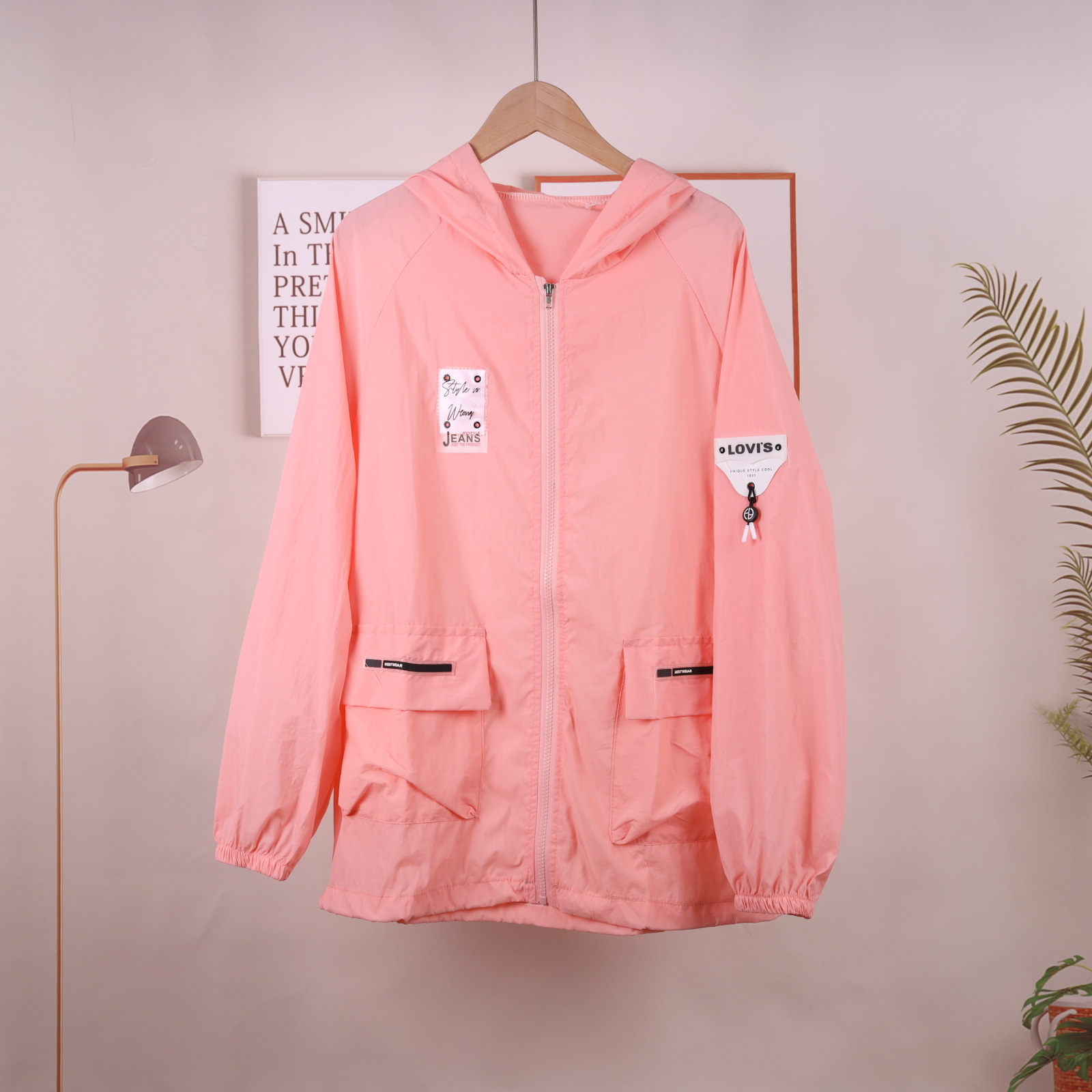 English large-sized short sun-protective clothing for girls, 2022 sun-protective clothing for girls, student uniform, Korean style thin loose mesh jacket pic 7