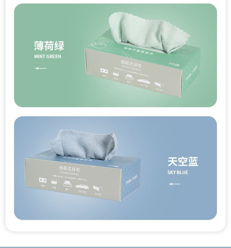 Pull-out cloths are less likely to shed fibers due to their better water absorption. Lazy cloths, dry and wet dual-purpose kitchen scouring cloths pic 16