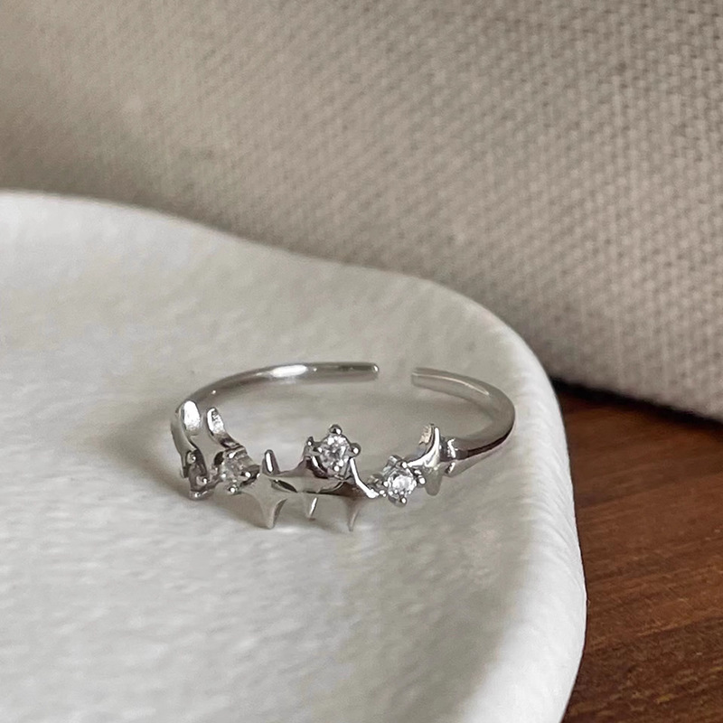 不规则星星组合戒指女ins小众设计时尚个性百搭开口可调节食指戒详情7
