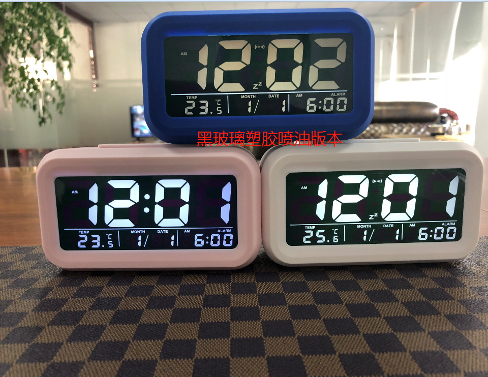 Temperature version Smart clock, silent clock, electronic clock, light-sensing alarm clock, Smart LCD alarm clock for sleepy students pic 21