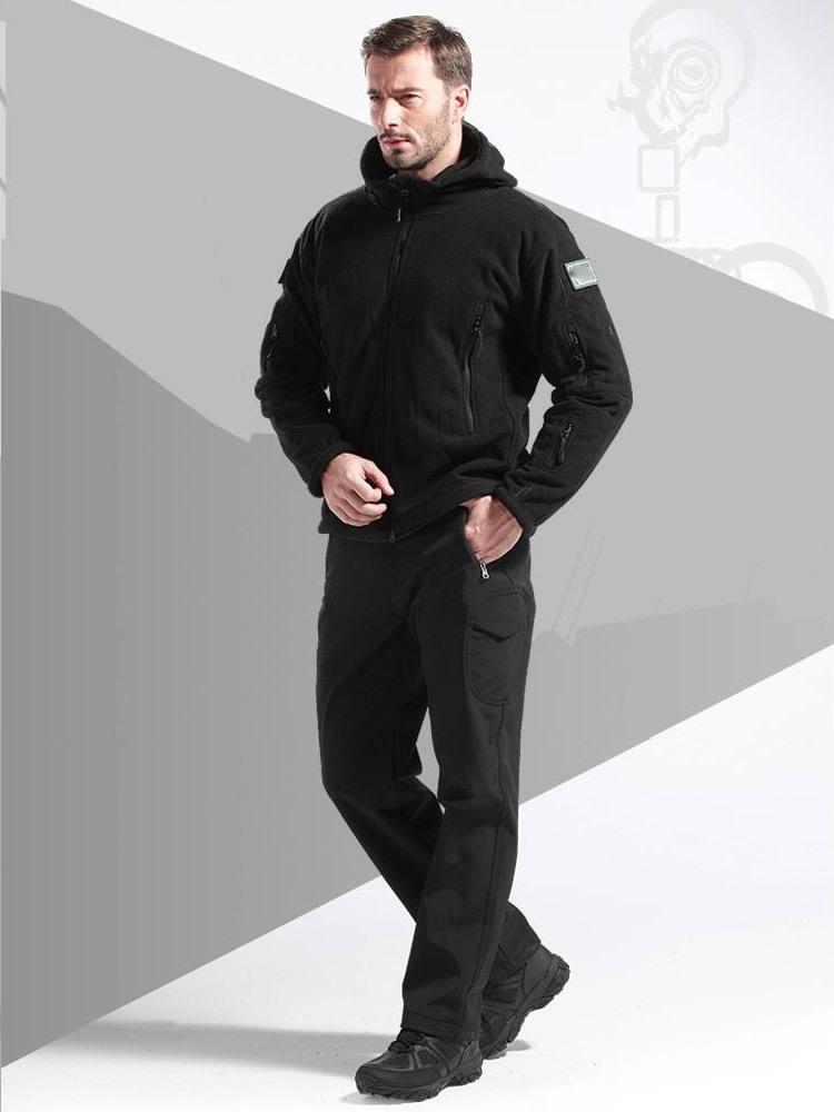 抓绒衣带帽子_09