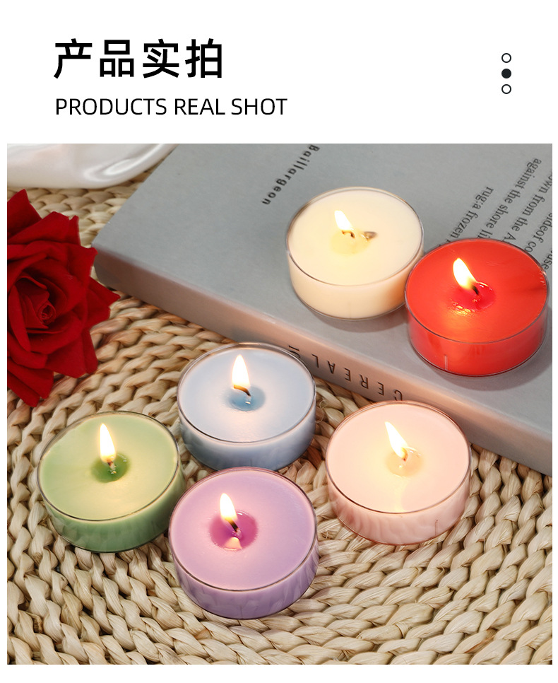 手工彩色大豆蜡香薰蜡烛批发家用无烟浪漫情人节表白火漆茶蜡跨境详情9