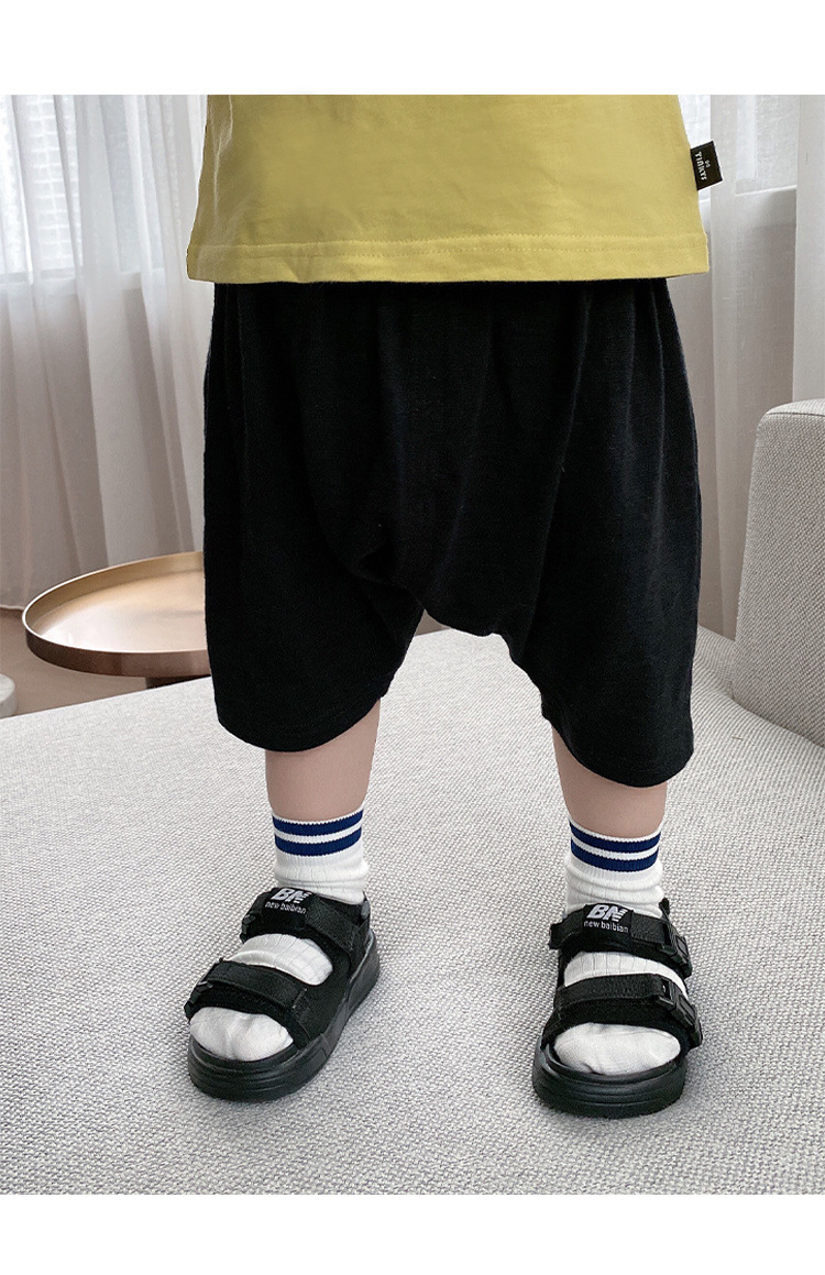 儿童夏裤宝宝哈伦裤短裤夏季男童七分裤婴幼儿童休闲垮裤大PP裤子详情12