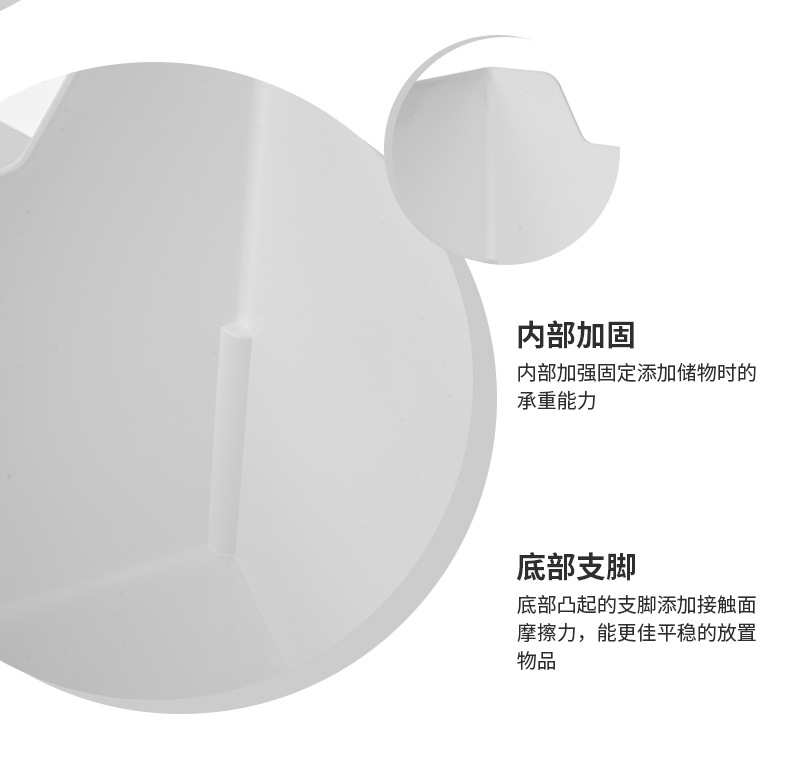 X102-1033办公桌面文具零食储物塑料斜面整理客厅厨房橱柜置物架详情21