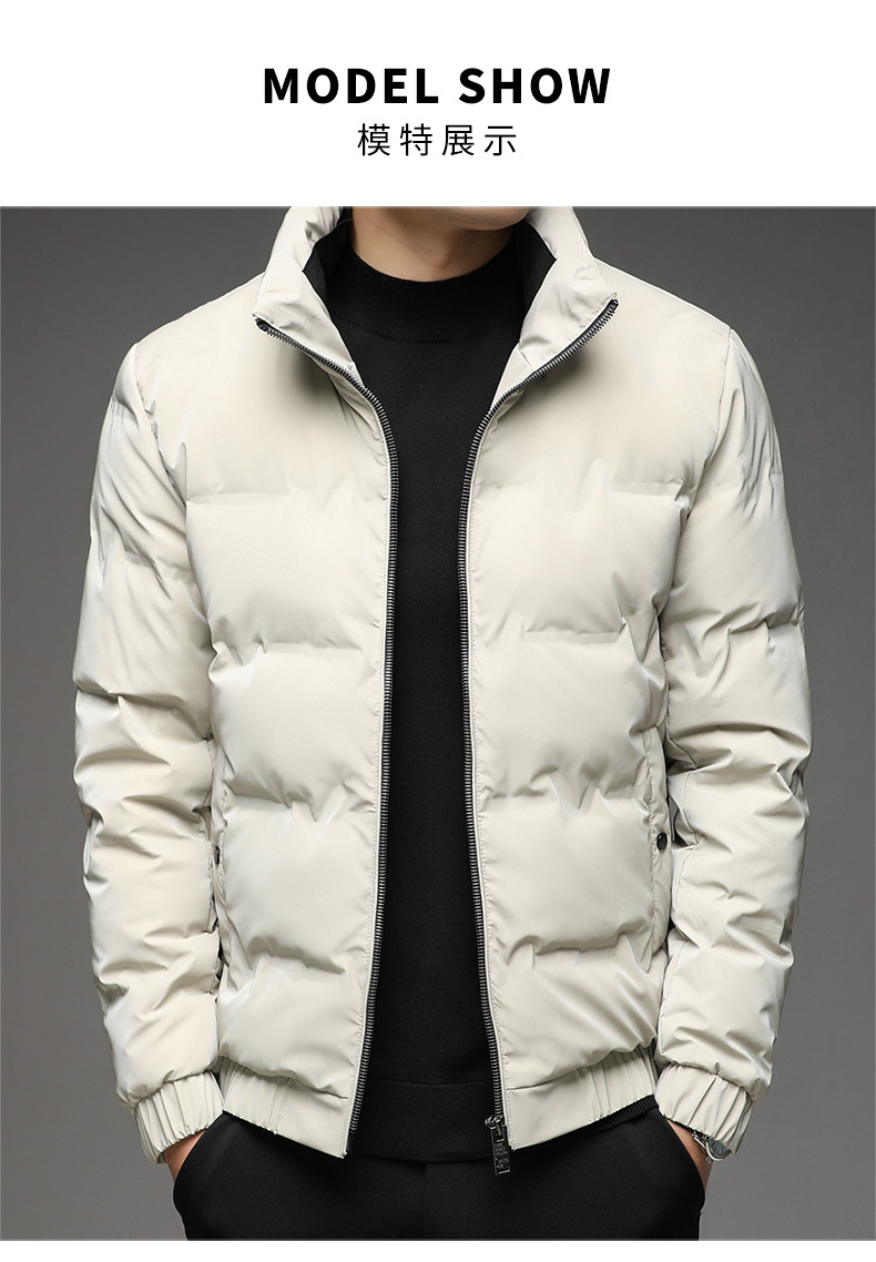 羽绒服男士外套短款立领修身白鸭绒潮流轻薄帅气冬季新款外套男士详情6
