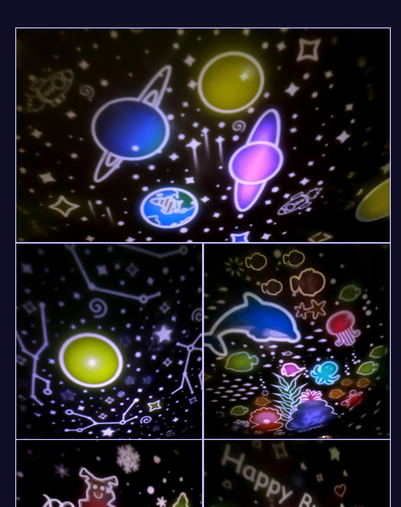 星空海洋星座小夜灯旋转浪漫满天星氛围灯生日礼物卧室火箭投影灯详情13