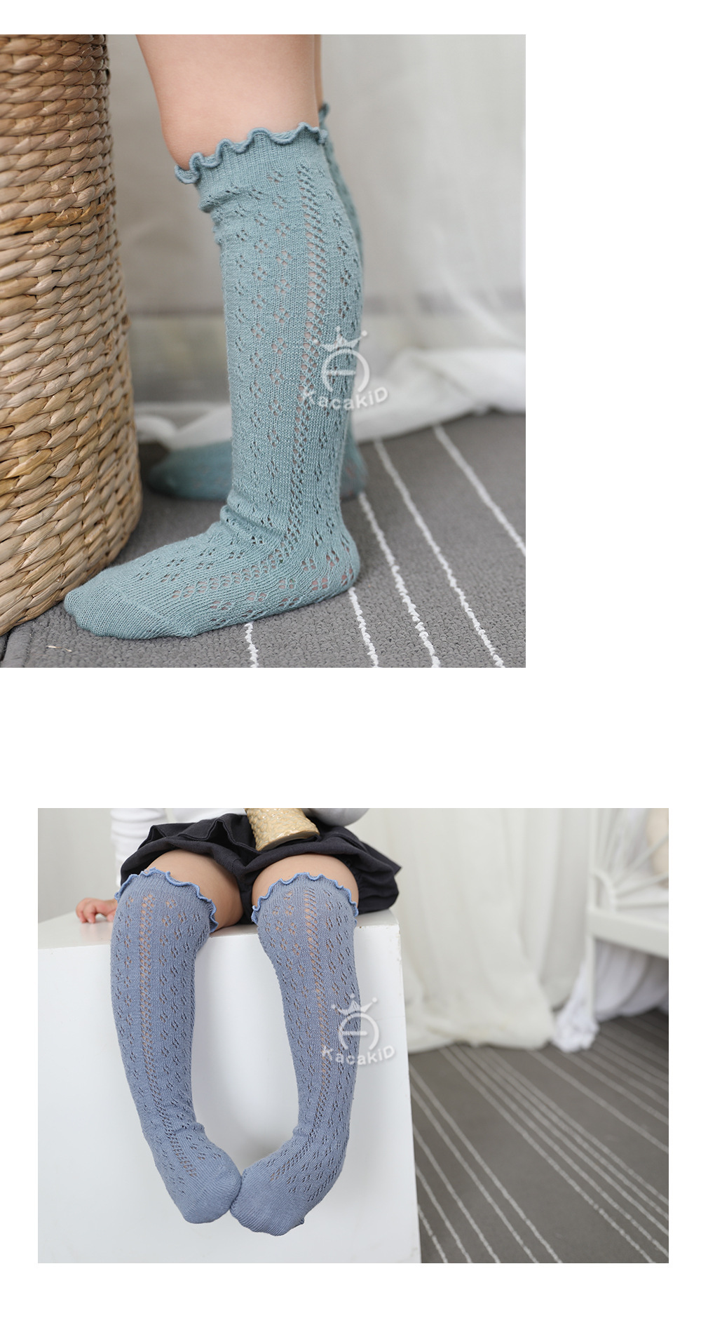 夏季防蚊袜婴儿儿童a类网眼袜西班牙女宝宝袜子中筒袜长筒袜童袜详情15