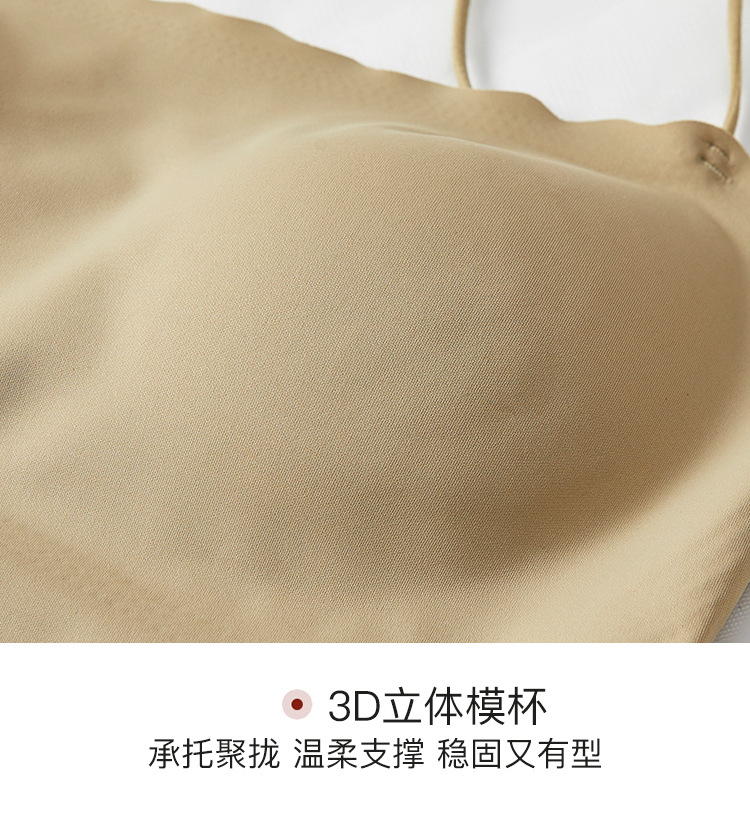 This strapless, fixed cup, beautiful back, halter top, a popular online hit, is a thin bra with a base layer and a vest underneath pic 18