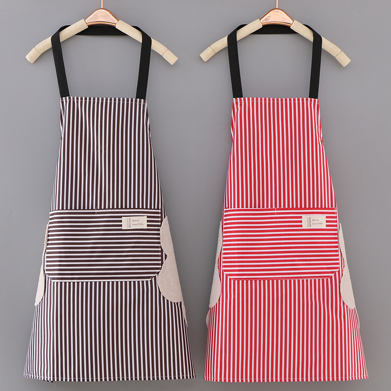 Wholesale of cotton and linen aprons for cross-border foreign trade advertising, Korean-style fashionable household work, restaurant waists, and home kitchen aprons pic 5
