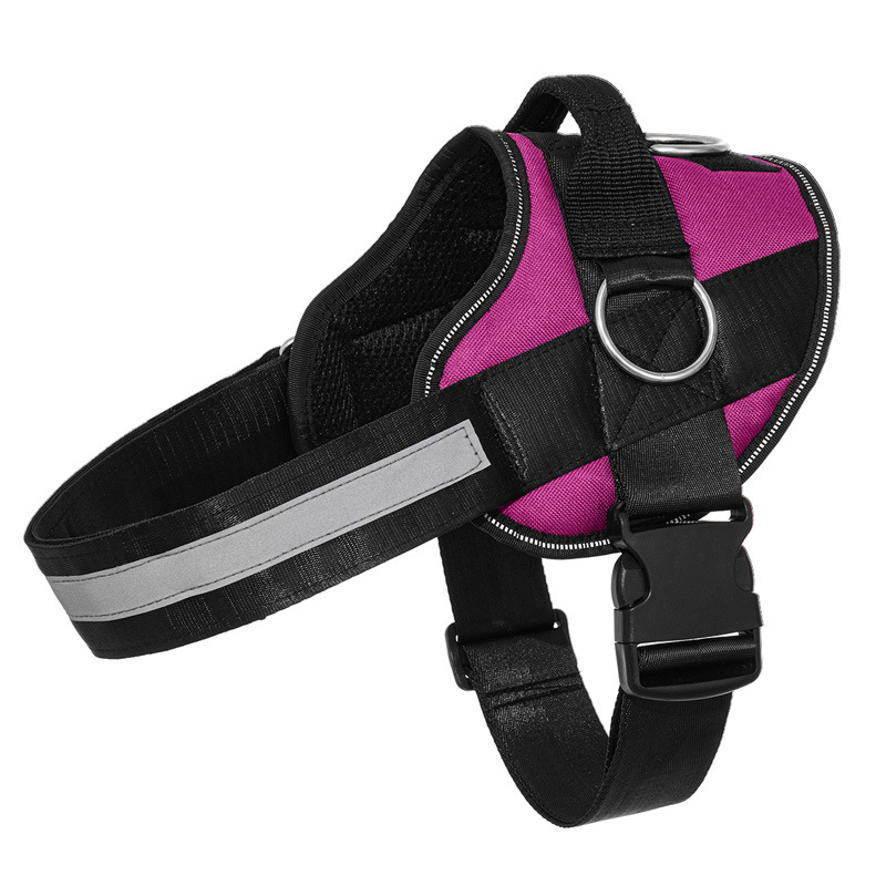 工厂直销狗狗牵引绳大中小型犬胸背带舒适透气防爆冲狗绳夜间反光详情11