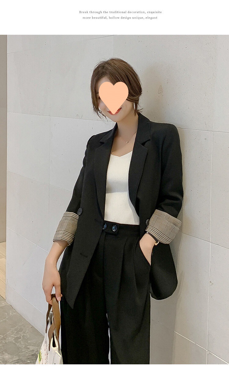 2022年秋小西装外套女韩版英伦风网红显瘦西服套装女士气详情18