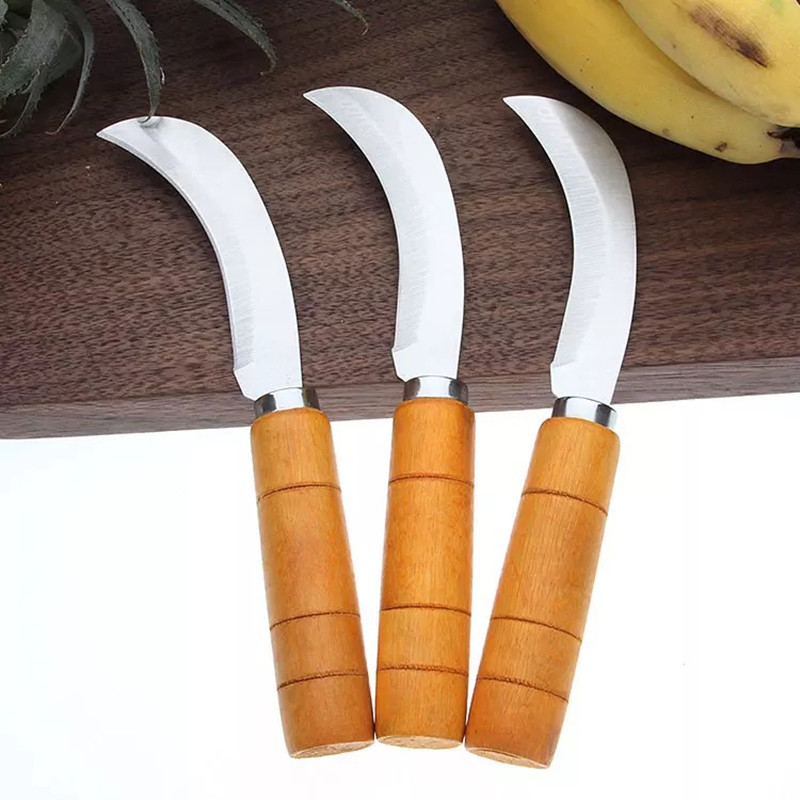 Stainless steel peeler, banana knife, fruit pineapple small curved knife, stainless steel pineapple cutter manufacturer wholesale pic 7