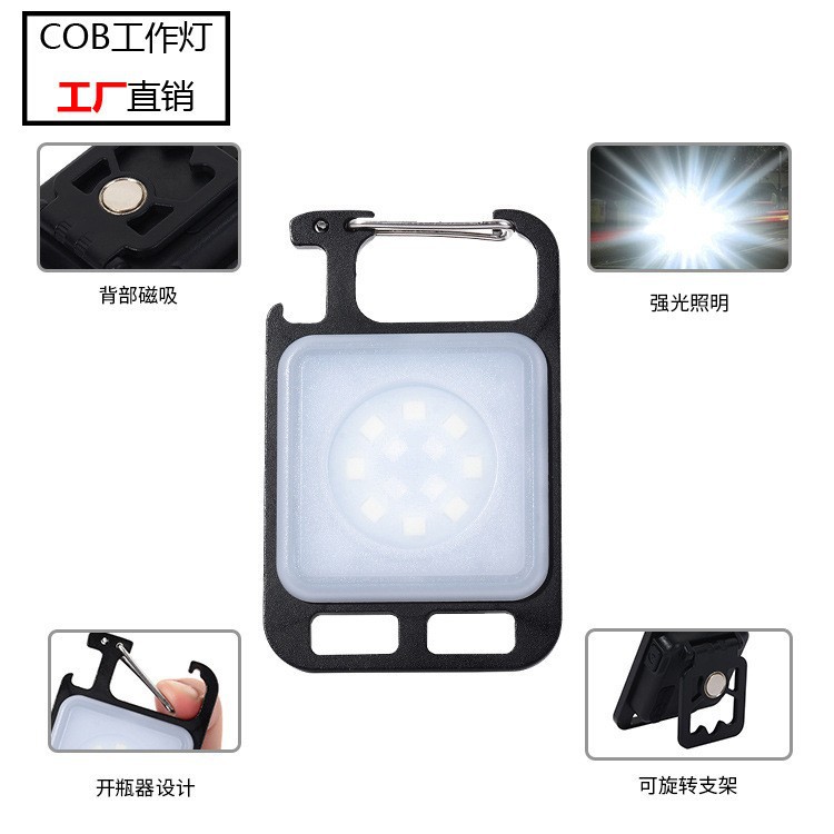 Red, white and blue three-color auto repair work light, strong charging lighting, led maintenance car light, magnetic adsorption mini flashlight pic 10