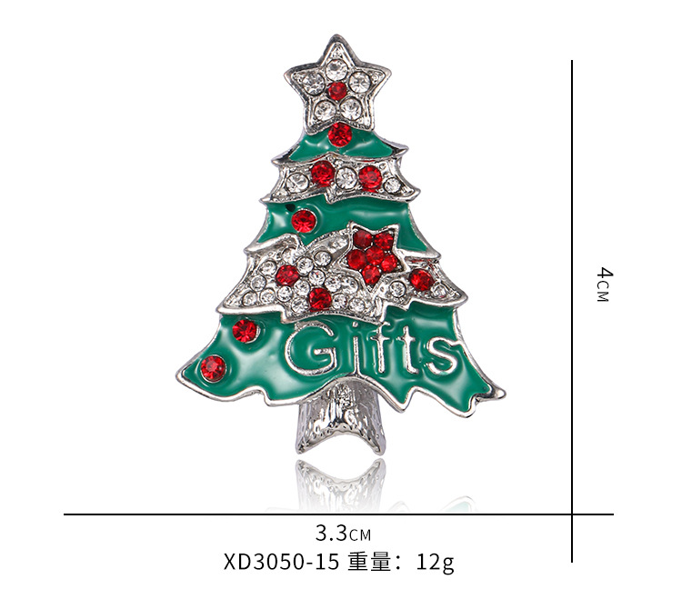 新款圣诞老人圣诞树胸针 复古合金衣服鞋帽配饰胸花 饰品别针详情18