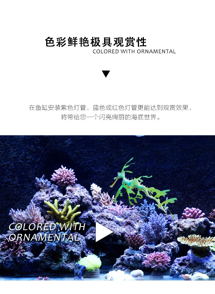 Wholesale of fish tank landscape simulation animals, sea dragons, fluorescent corals, aquatic plants and aquarium decoration products pic 5