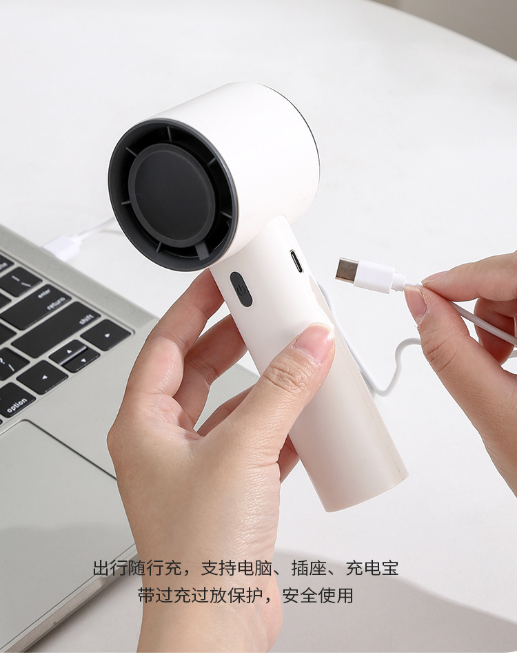 USB充电手持风扇涡轮数显手持小风扇USB充电迷你静音风扇大风力便携式电扇高速手持风扇详情12