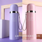 不锈钢真空带手柄子弹头保温杯CUP裂纹漆旅行壶厂家供应保温杯详情3