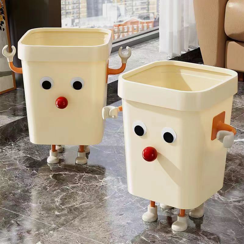 高颜值搞怪风垃圾桶家用可爱创意客厅卧室厨房大容量卫生间纸篓桶详情54