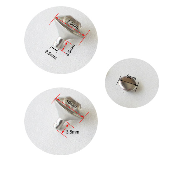 现货管钻撞钉DIY钻钉宠物脖套玻璃A钻皮带铆钉镶钻钮扣彩色详情5