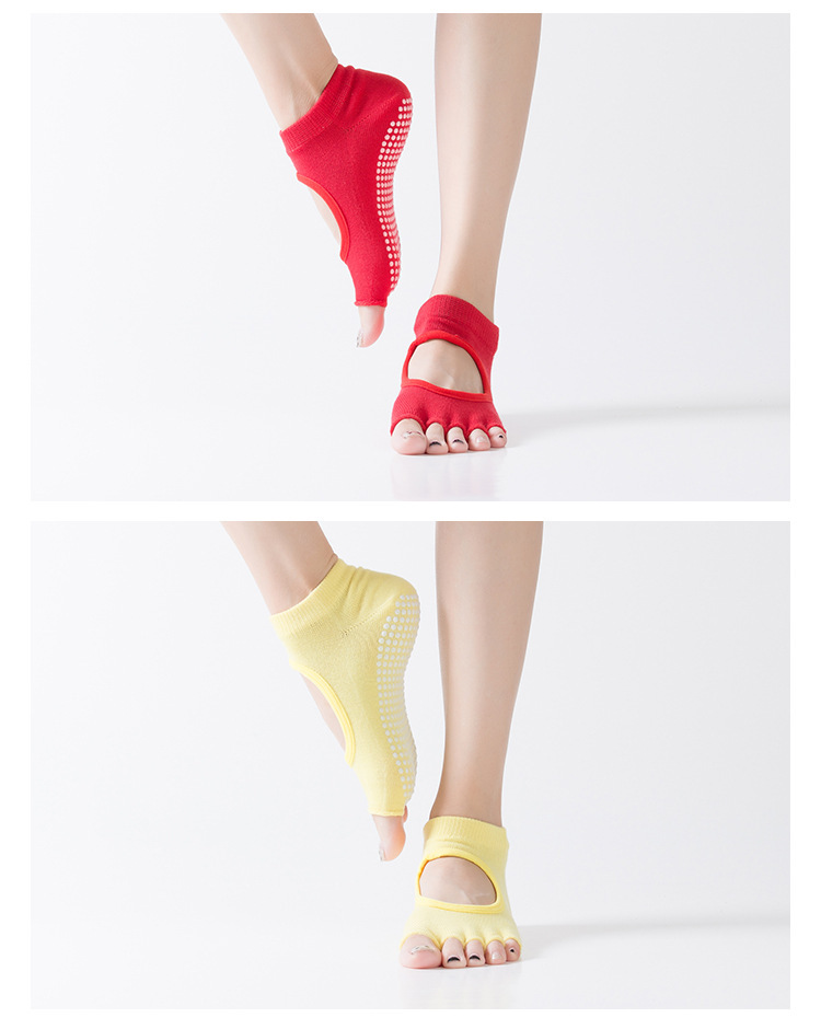 瑜伽袜短款露趾露背春夏季分指防滑袜普拉提袜子女专业五指袜详情16