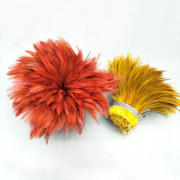 源头厂家供应5-6白项毛鸡毛卷 头花胸花DIY道具服装辅料 彩色羽毛详情7