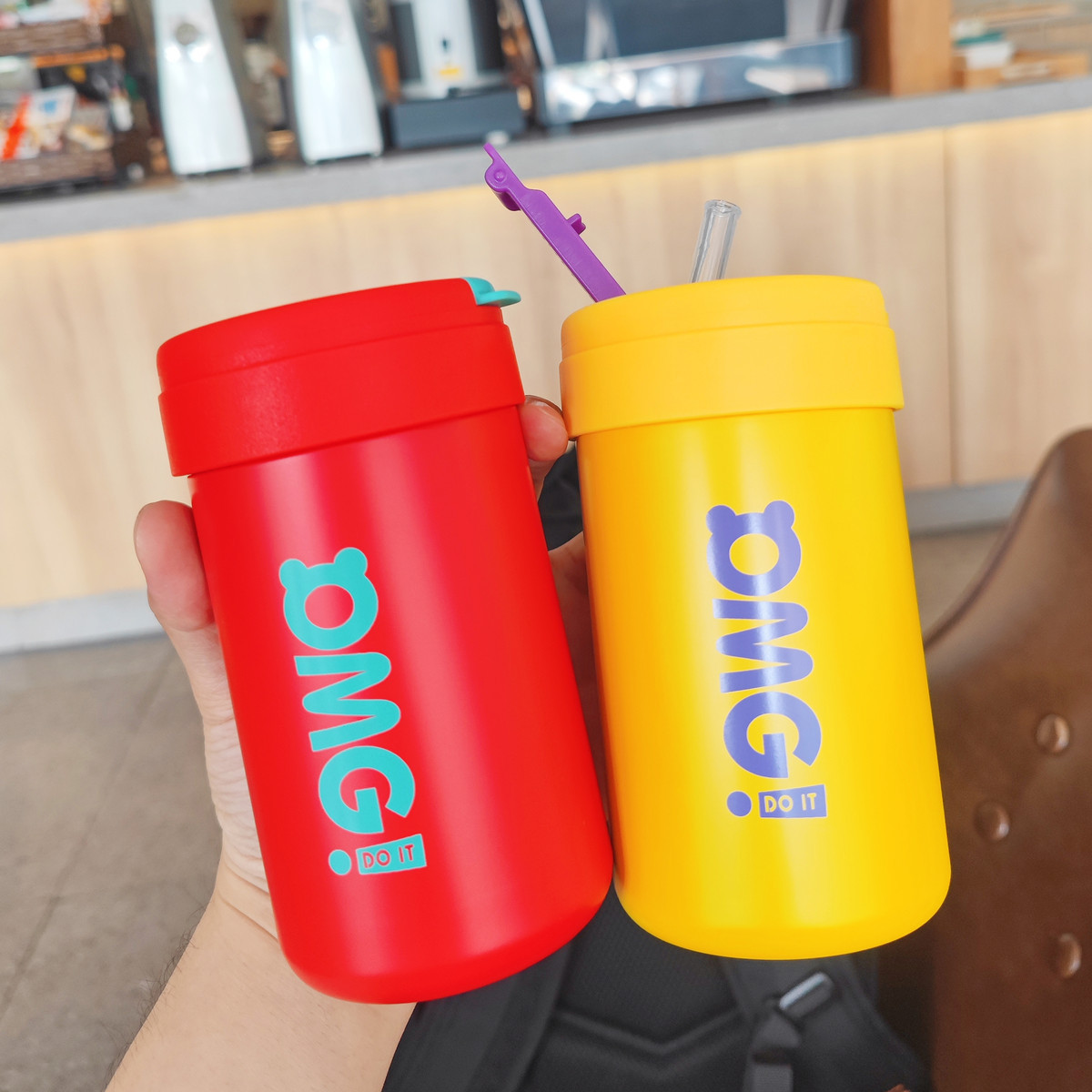 新款小香风保温杯法式高级女生随手杯直饮便携双层不锈钢杯子礼品详情1