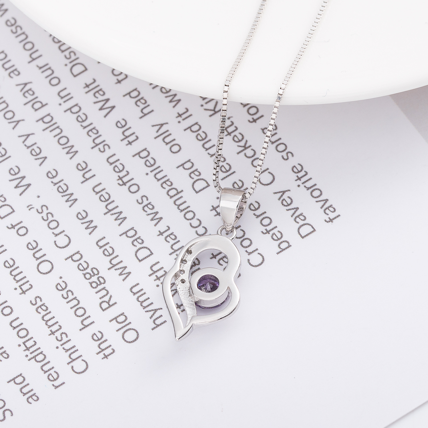 A high-quality imitation D-color moissanite four-leaf clover female pendant with eight hearts and eight arrows from a live-streaming product by a popular influencer on Kuaishou and Douyin pic 81