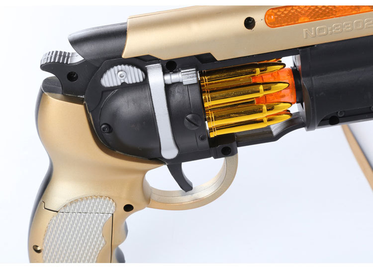 儿童玩具枪厂货直销电动灯光震动八音枪男孩左轮地摊热卖玩具详情5