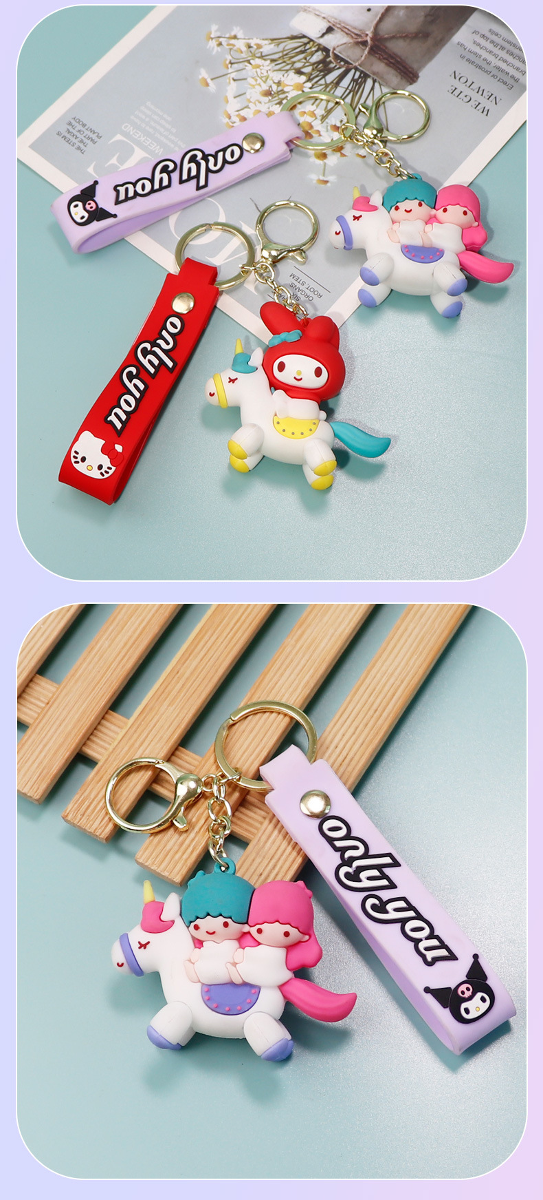 批发pvc卡通挂饰可爱钥匙扣挂件日系甜美少女心书包配饰闺蜜礼物详情11