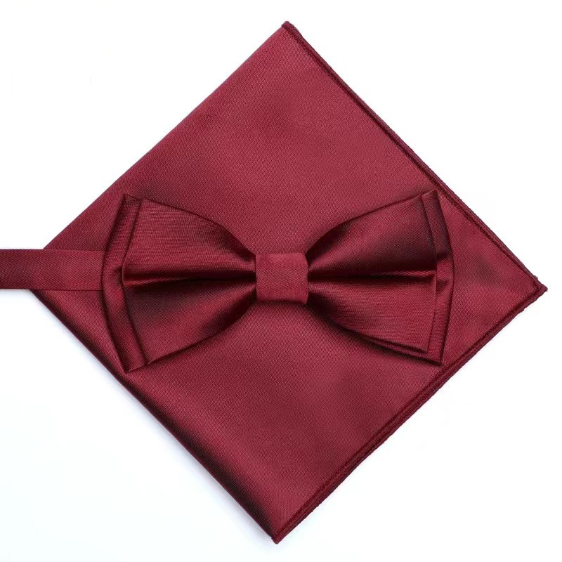 男士纯色双层新郎婚礼领结西装衬衫绅士商务韩版时尚蝴蝶结详情11