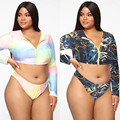 The 2020 new three-piece set of sexy printed bikini swimsuits for large-sized export from Africa, Europe and America pic 43