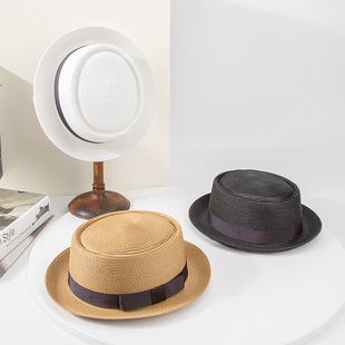 荣美2024春夏新款草编鸭舌帽女士夏季出游轻便休闲百搭遮阳棒球帽详情2