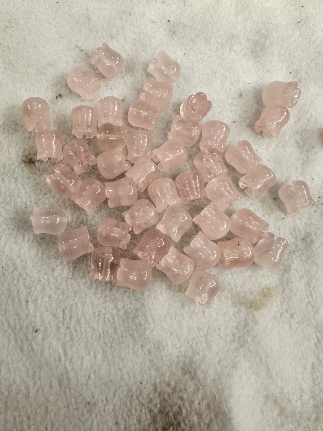 跨境直销天然石铃兰花粉晶8x10mm发簪汉服耳环DIY饰品配件批发详情1