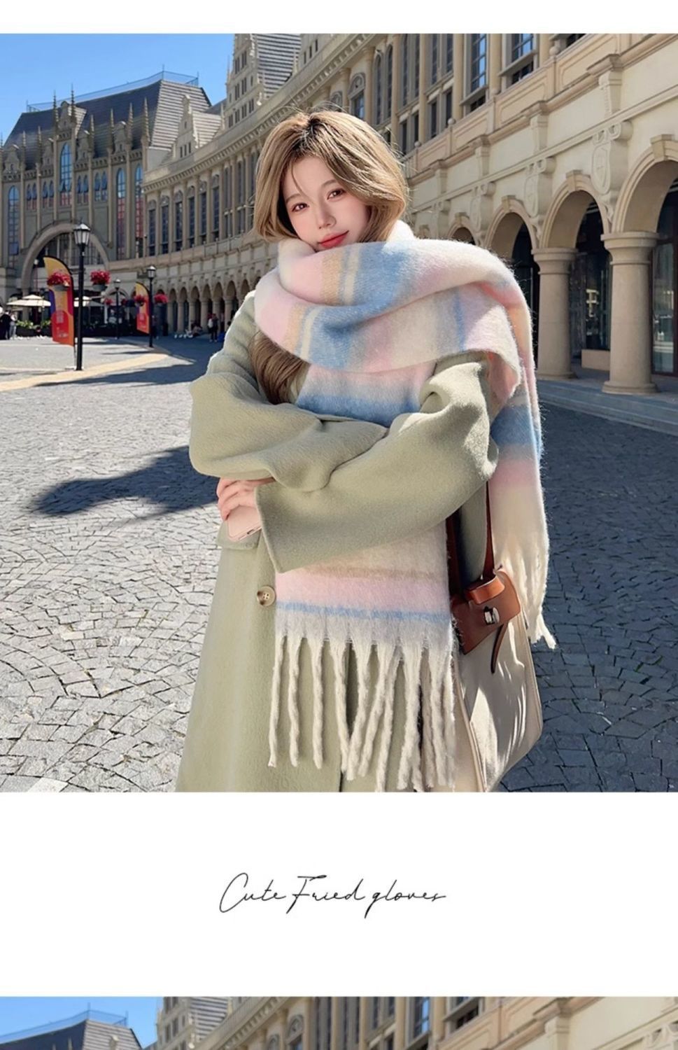 Merad sentido bufanda mujeres invierno 2024 nueva versión coreana multiplo engrosado mahai peluche caliente cuello cuello otoño pic 19