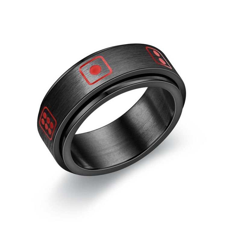 Cross-border Amazon bestseller titanium steel rotating ring, star and moon stress-relieving and anti-anxiety ring, European and American accessories/Chinese trend products pic 16