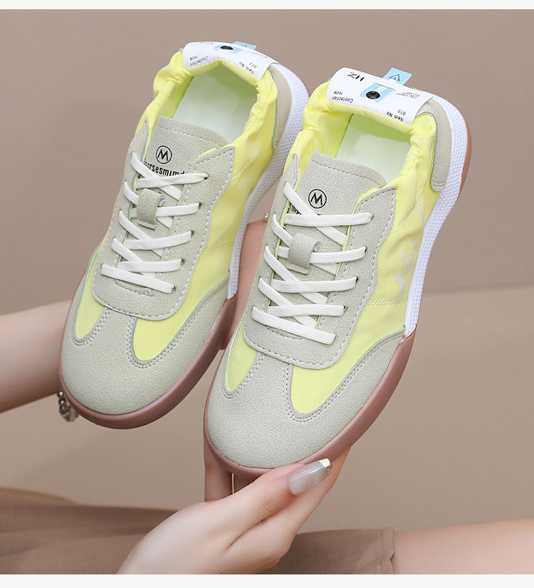 ins韩新款阿甘鞋女2024春夏学生运动跑步鞋休闲鞋松紧拼接休闲鞋详情15
