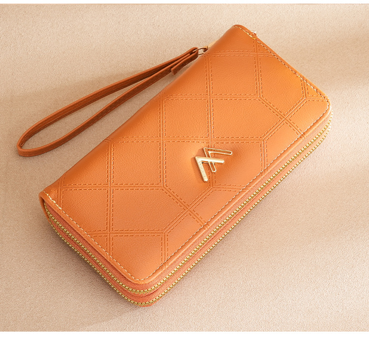 Bolso de las mujeres 2023 nuevo estilo largo bolso de las niñas linger doble cremallera de moda 100 manijas bolso bolso clip de dinero pic 21