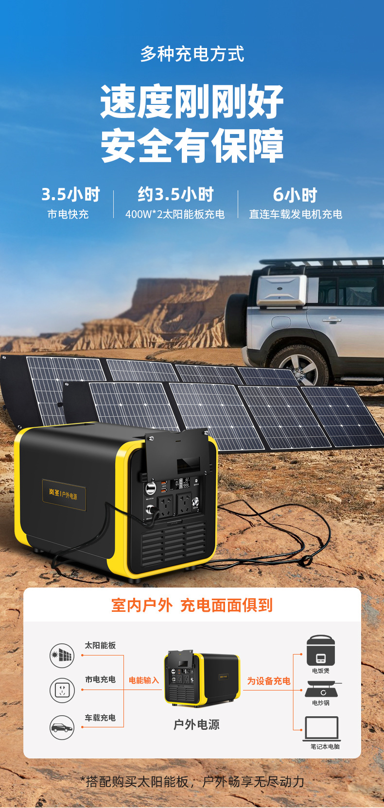 户外电源2000W大功率220V应急电源自驾便携大容量备用蓄电池详情2