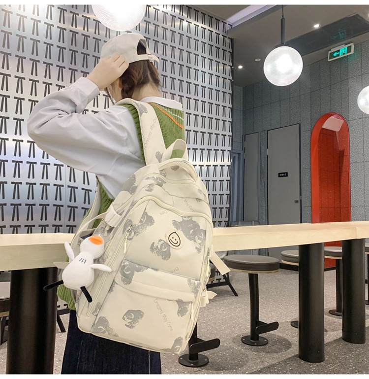 2023新款书包女生高中生双肩包大学生男初中小学生大容量旅行背包详情16