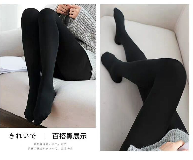 天鹅绒连裤袜踩脚女黑白肤多色百搭基础款裤袜详情27