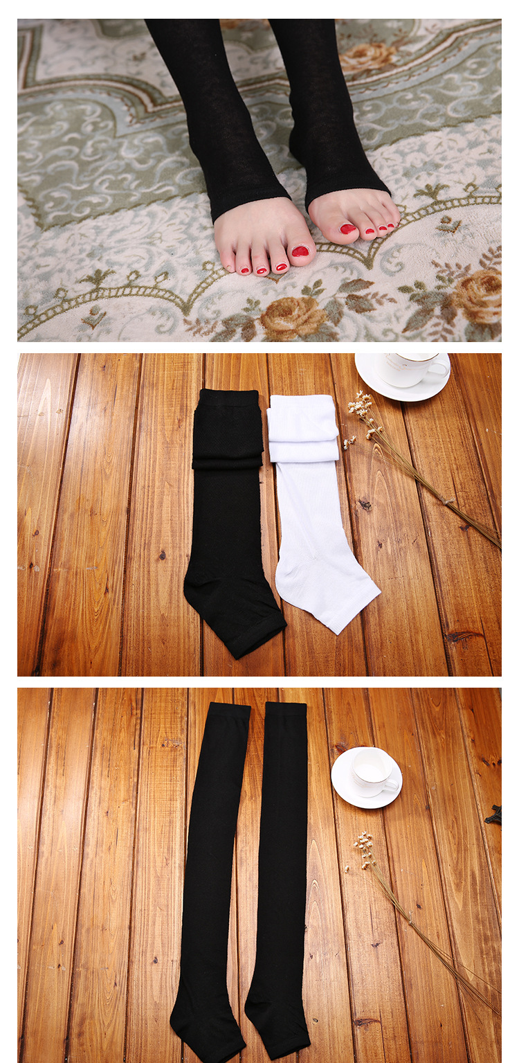 Spring and summer ultra-thin transparent sun protection thigh-high socks, knee-length knitted yoga, dance, cycling socks, air-conditioned room warmth and leg protection pic 32
