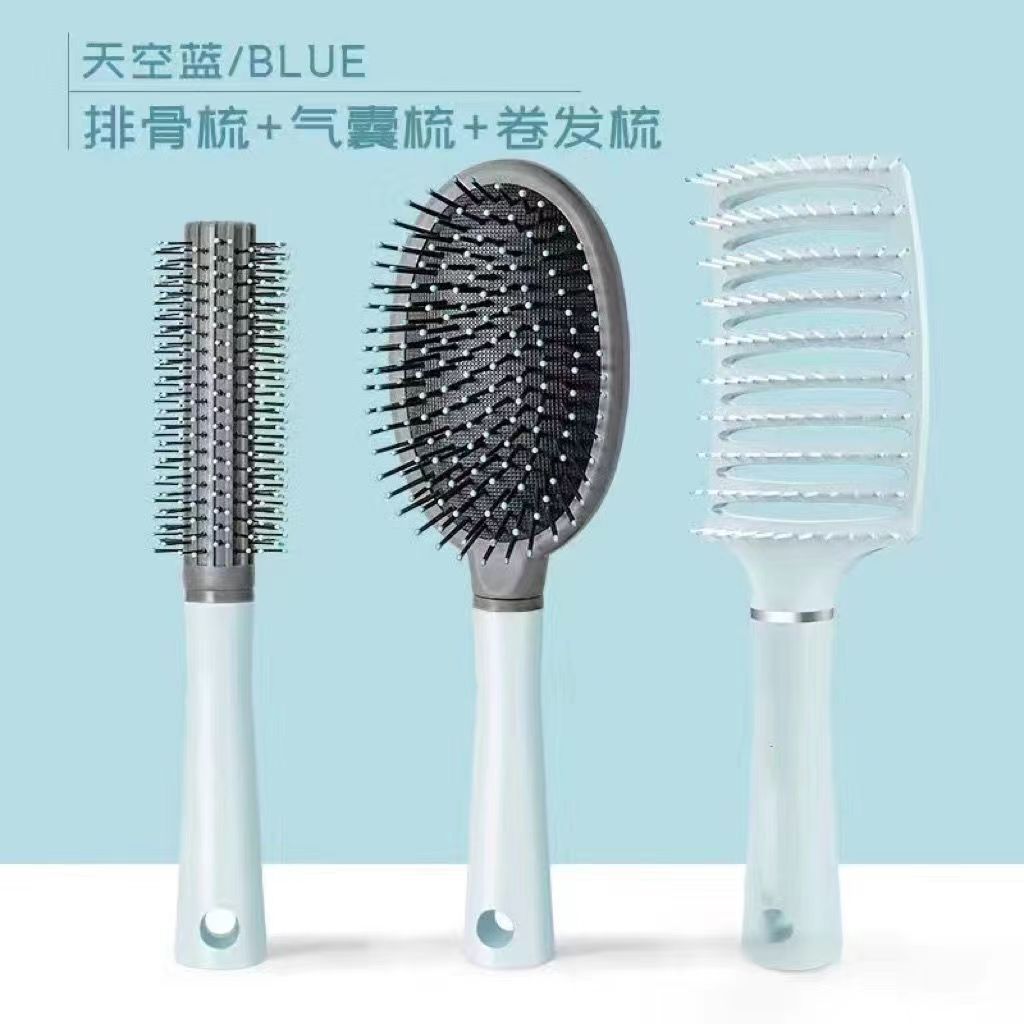 气囊梳子三件套排骨梳气囊梳气垫梳滚筒卷发梳大湾按摩梳升级家用详情2