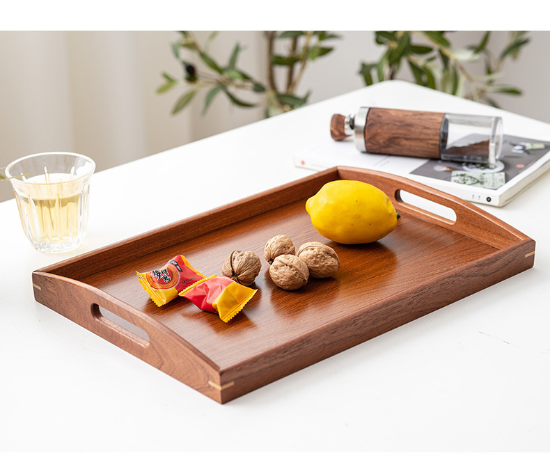 直角茶具竹制托盘实木带提手现代中式小茶盘木质托盘家用酒店茶盘详情18