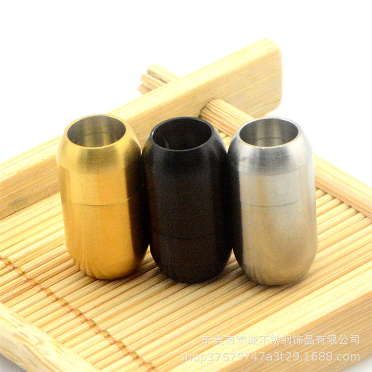 不锈钢磁铁扣编绳皮绳手链龙鳞绳连接扣头diy饰品配件手绳收尾扣详情2