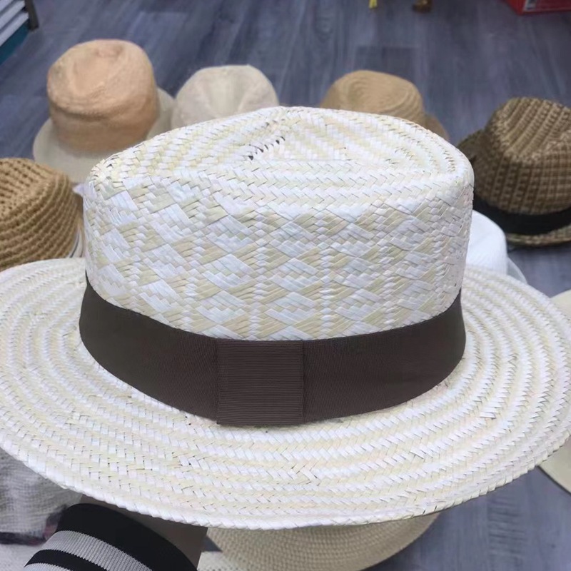 夏凉帽地摊景点热卖遮阳防晒大帽檐波浪草帽男女沙滩太阳帽10元详情19