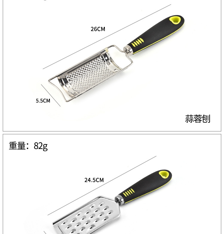 Factory wholesale multi-functional melon grater three-piece set, grater, garlic grater, radish kitchen small tools in stock pic 5