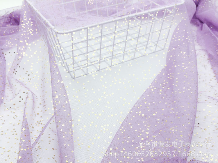 36A hexagonal star mesh fabric, starry sky fabric, stage costume fabric, diy handmade headwear accessories, hair flowers, props pic 3
