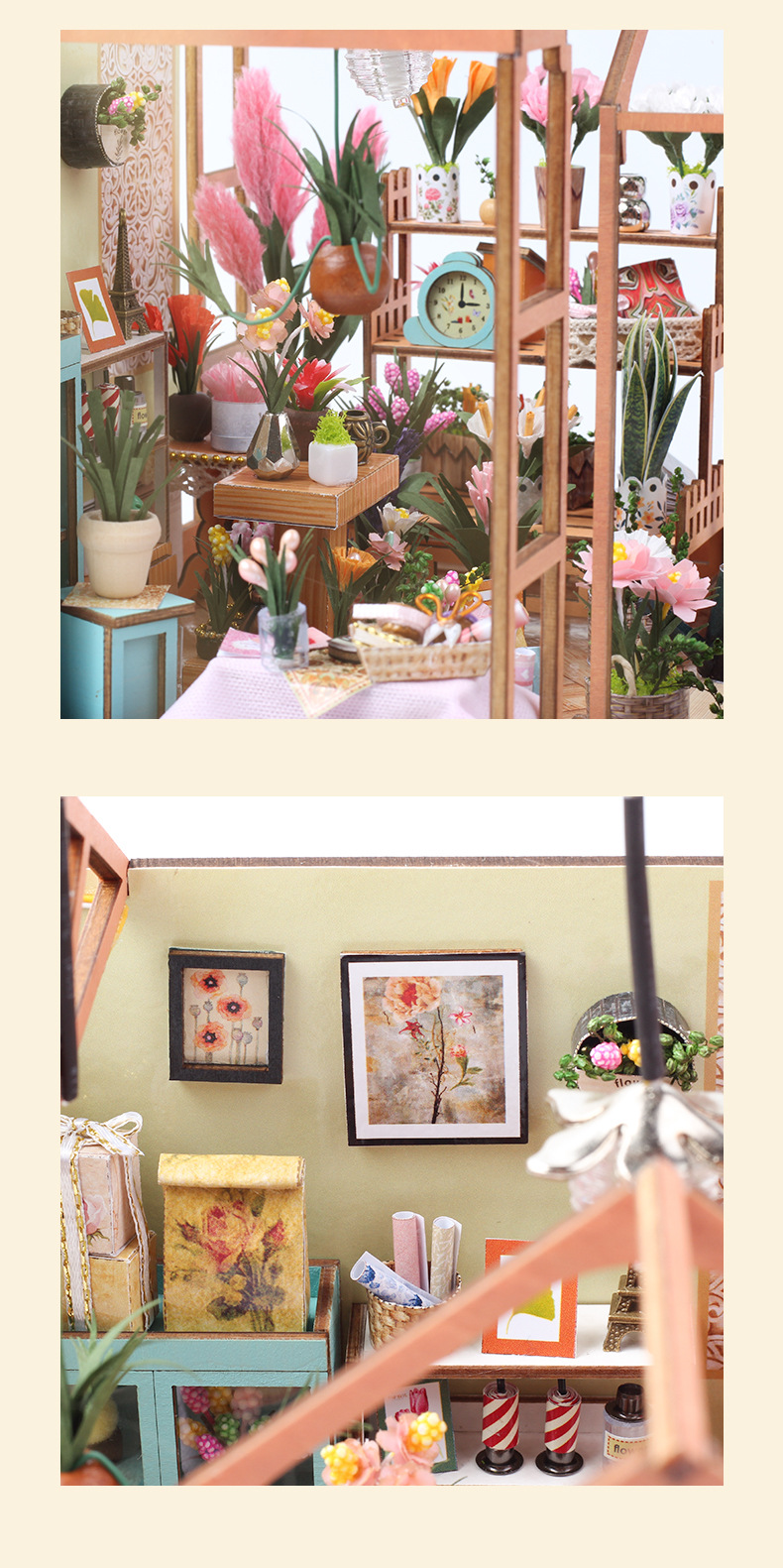 批发diy小屋手工制作微缩房子珍妮花房拼装模型玩具摆件圣诞礼物详情23